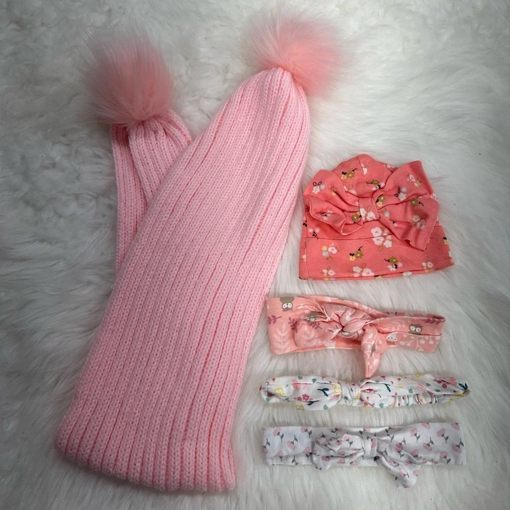 Baby girl scarf and hair accessories lot